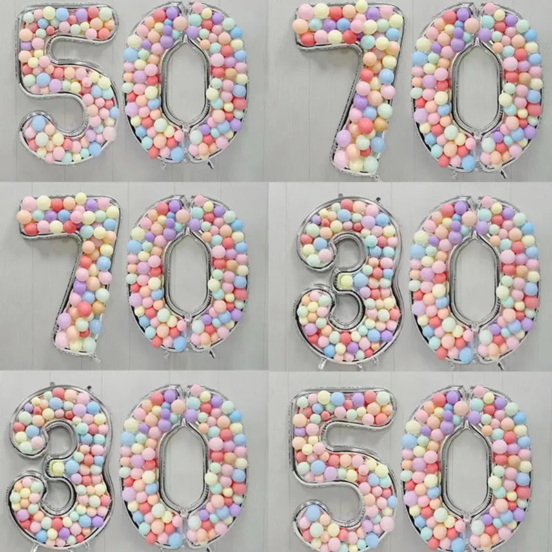 Шар (65''/165 см) Цифра, 0 Каркасная, 1 шт. в уп.