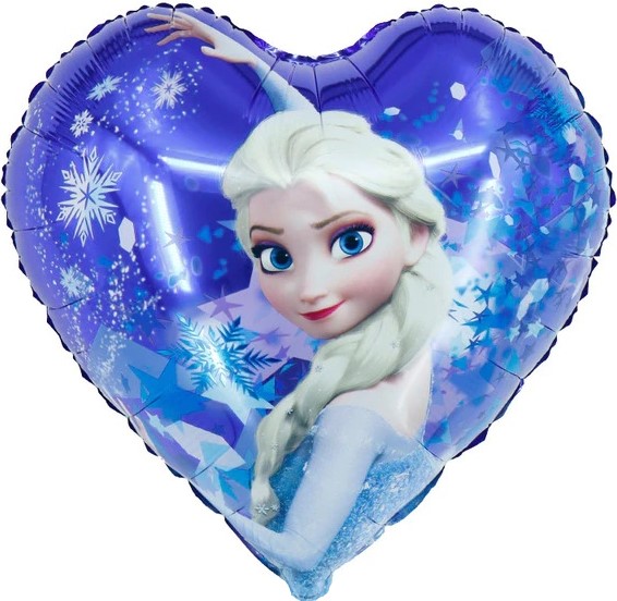 Шар (18''/46 см) Сердце, Холодное сердце, Эльза, 1 шт.