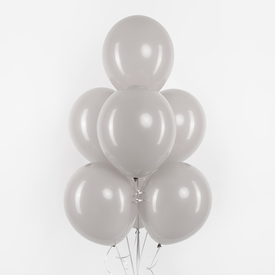 Шар (12''/30 см), Серый, пастель ретро, 100 шт.