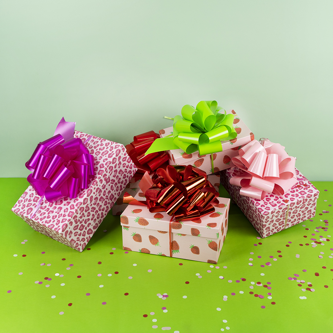 Бант Шар, Розовый, Лаковый, 21 см, 1 шт. в упак. 