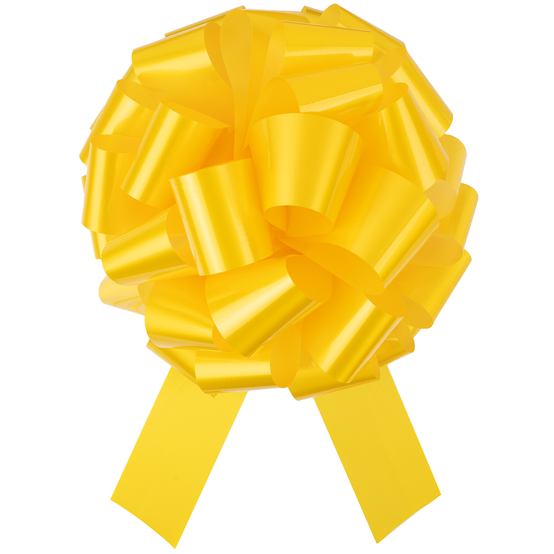 Бант Шар, Желтый, Лаковый, 36 см, 1 шт. в упак. 