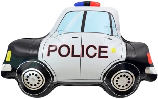 Шар (31''/79 см) Фигура, Полицейская машина, 1 шт. в уп.