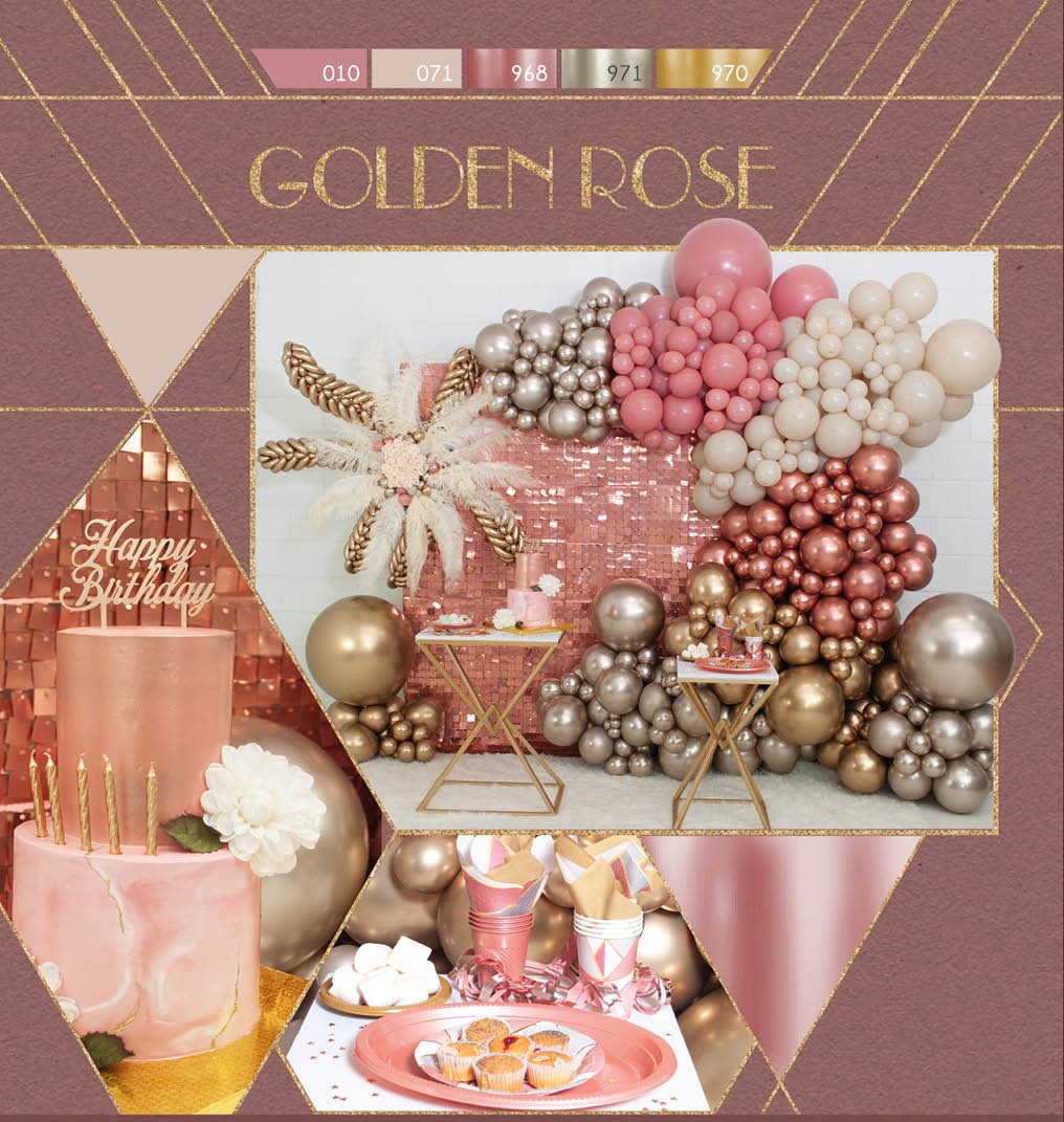 Шар (24''/61 см), Розовое дерево (010), пастель, 3 шт.