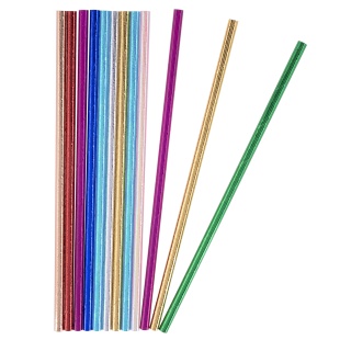 Трубочки для коктейлей, Микс, Хамелеон, Металлик, Голография, 12 шт. в упак. 