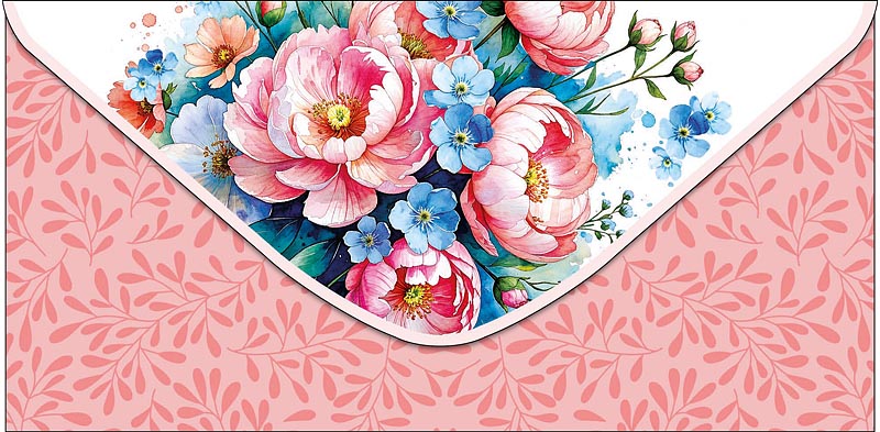 Конверты для денег, Нежные цветы, 10 шт.