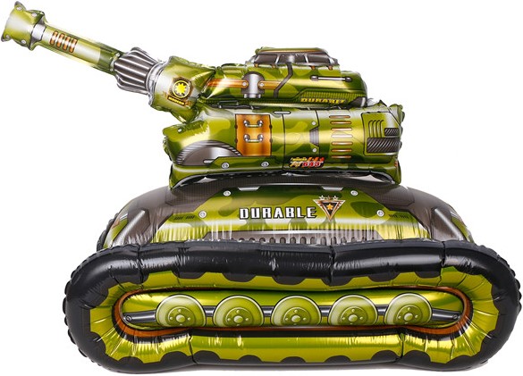 Шар (28''/71 см) Фигура 3D, Танк, 1 шт. в уп.