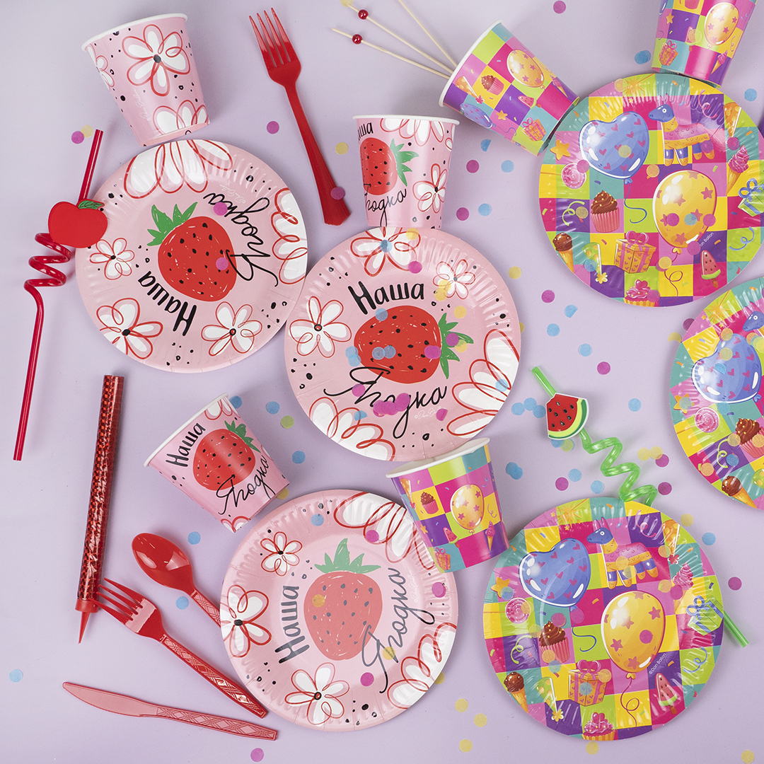 Тарелки (7''/18 см) Наша Ягодка, 6 шт.