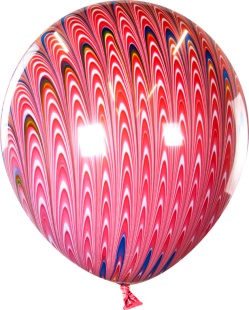 Шар (18''/46 см), Русские агаты, Красный, 1 шт.