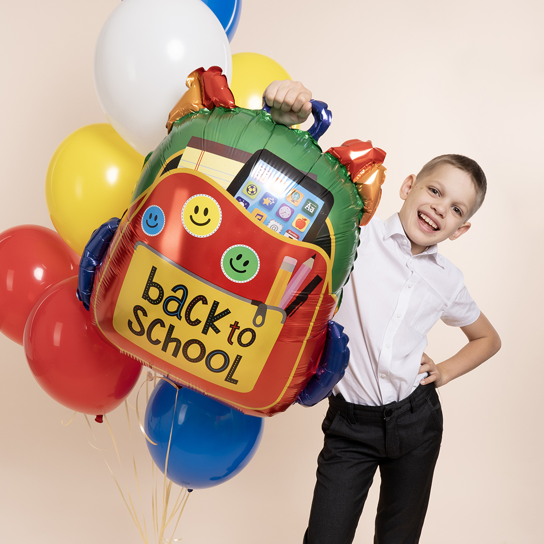 Шар (25''/64 см) Фигура, Школьный рюкзак, 1 шт. в уп.