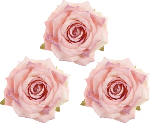 Роза (бутон), искусственная, Розовый, 9 см, 3 шт. в упак. 