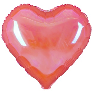 Шар (18''/46 см) Сердце, (надув воздухом), Розовый, Хамелеон, 1 шт. в уп.