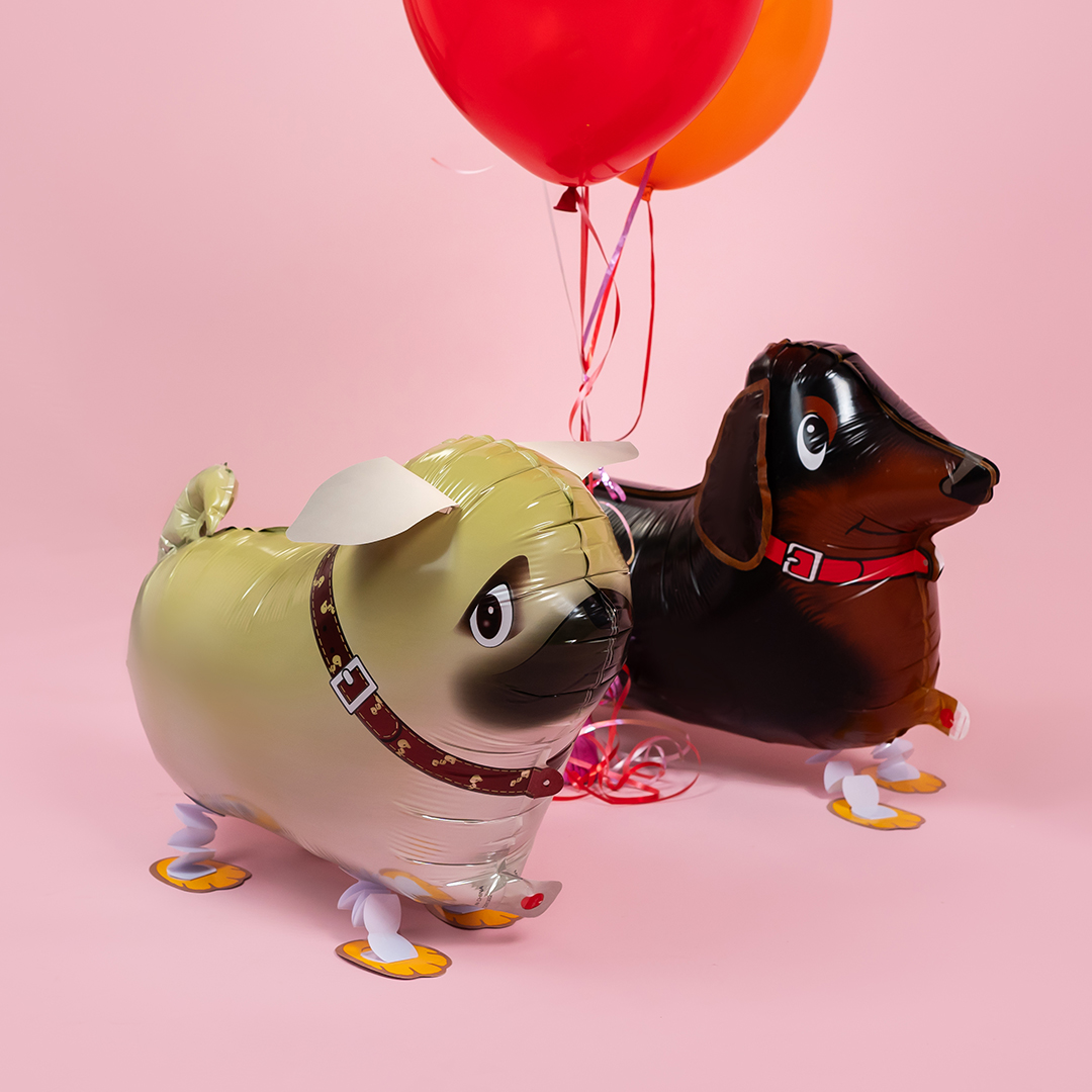 Шар 3D (24''/61 см) Ходячая Фигура, Такса, 1 шт.