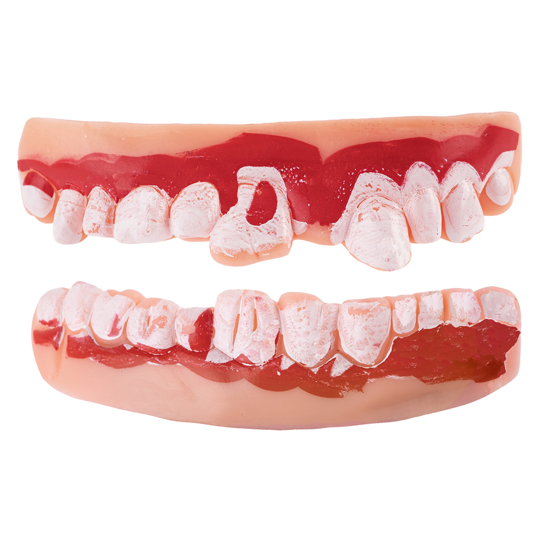 Зубы вампира, Белый/Красный, 1 шт. 