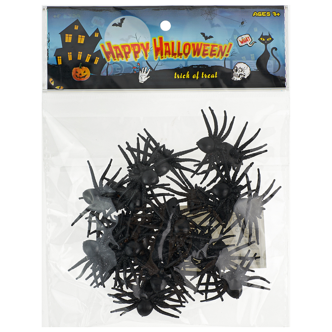 Декоративное украшение, Пауки, Черный, 4,8*2 см, 30 шт.