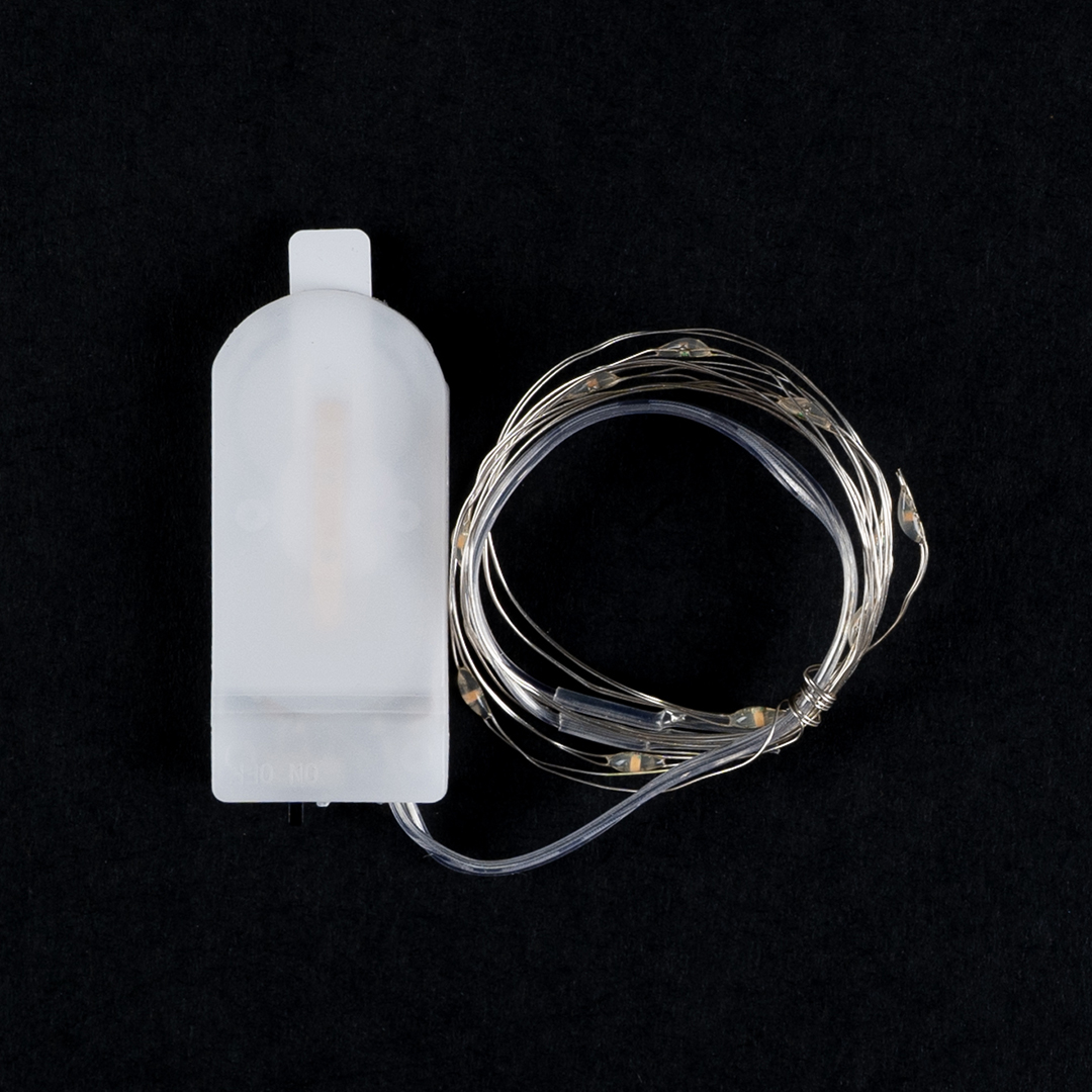 Светодиодная гирлянда, Роса 10 Led, IP10, 1 м. Розовый, 1 шт.