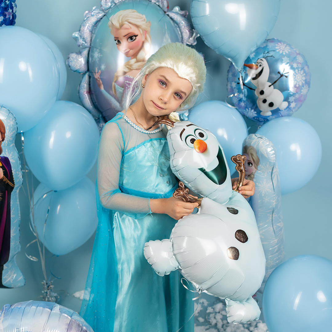 Шар (18''/46 см) Круг, Холодное сердце, Олаф, 1 шт.