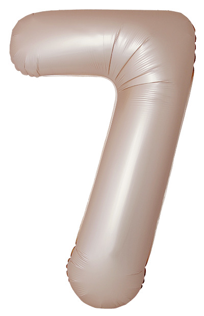 Шар (40''/102 см) Цифра, 7 Slim, Звездное Золото, Матовый, 1 шт. в уп.