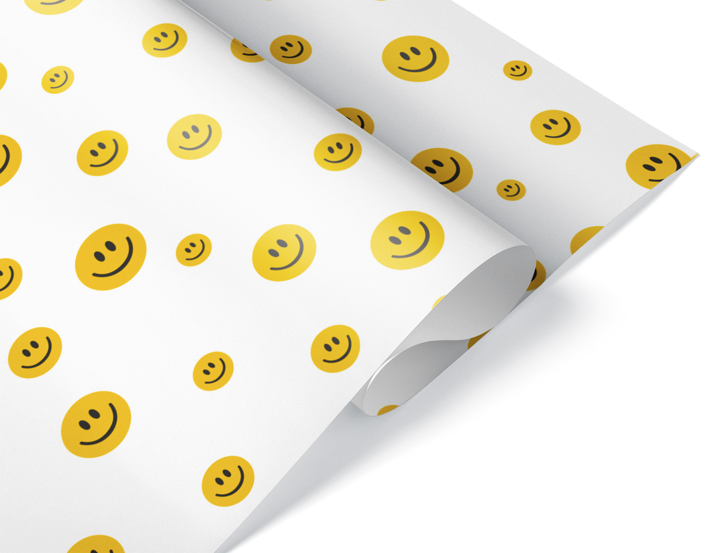 Упаковочная бумага 80гр (0,7*1 м) Смайлики, 10 шт.