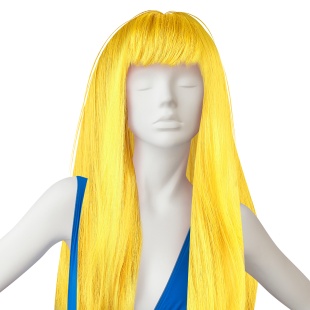 Парик карнавальный, 160 гр, Классик, Желтый, 1 шт. в упак. 