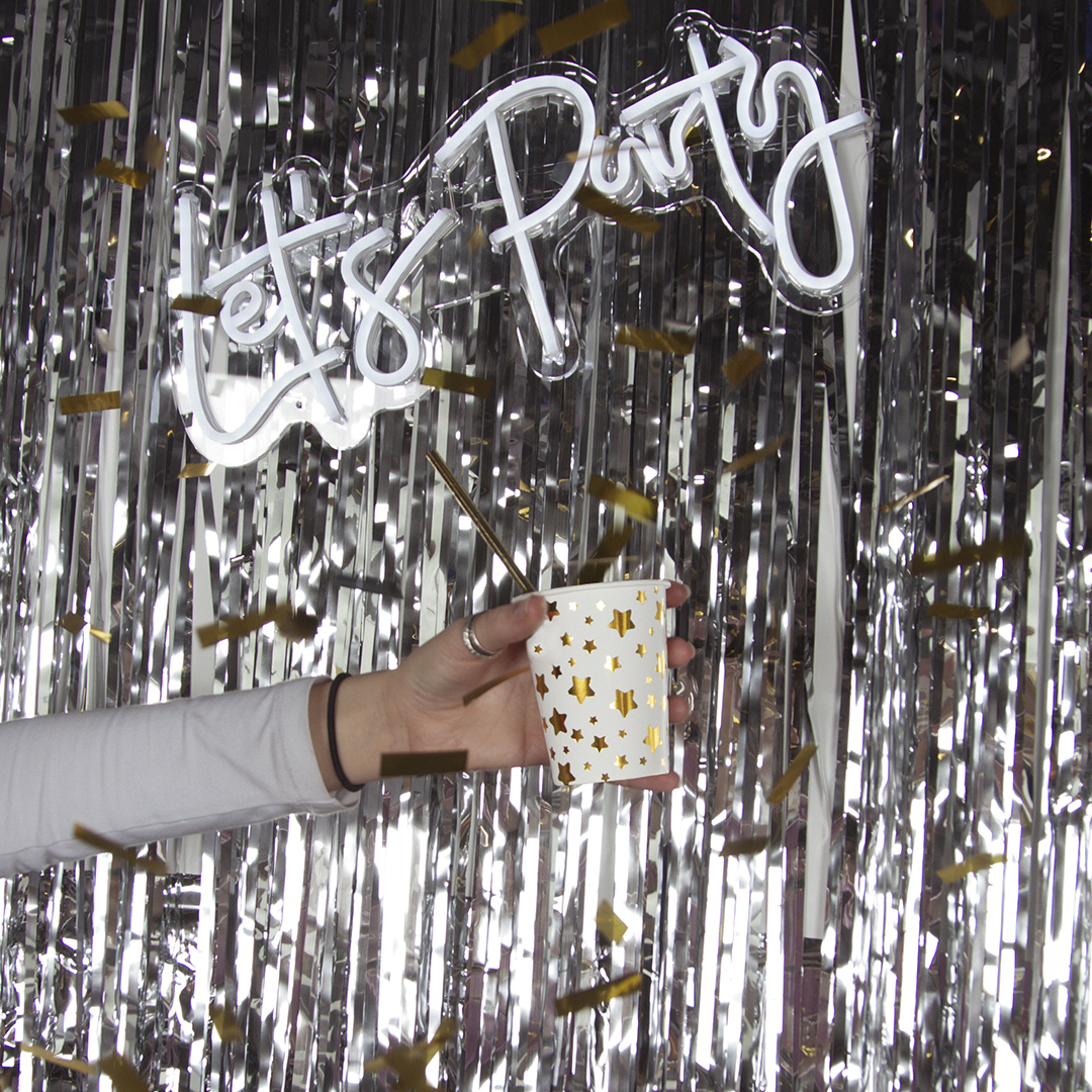 Занавес Дождик Серебро, Металлик, 100*300 см, 1 шт.