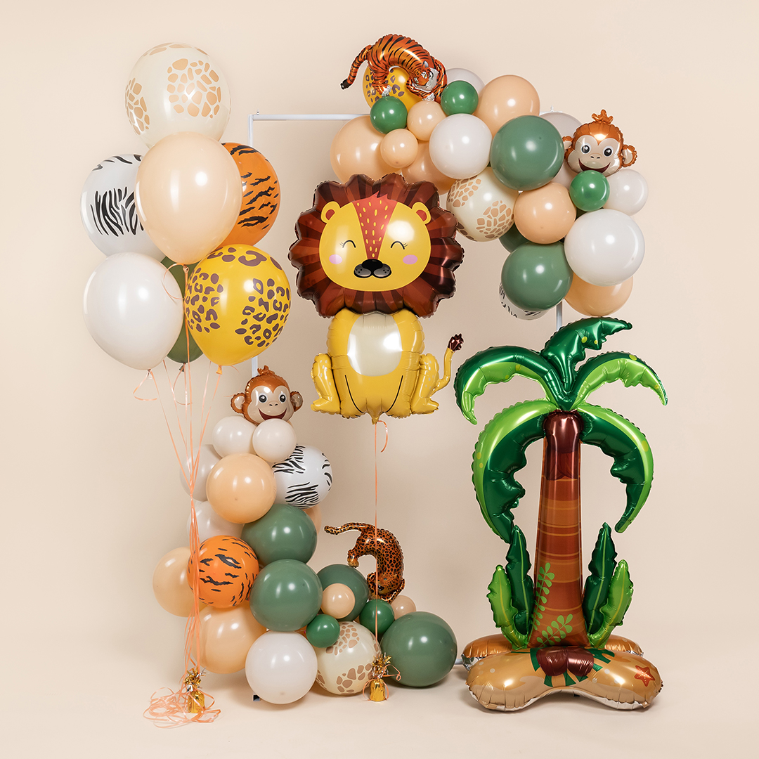 Шар (12''/30 см) Мини-фигура, Голова, Милая Обезьянка, 1 шт.