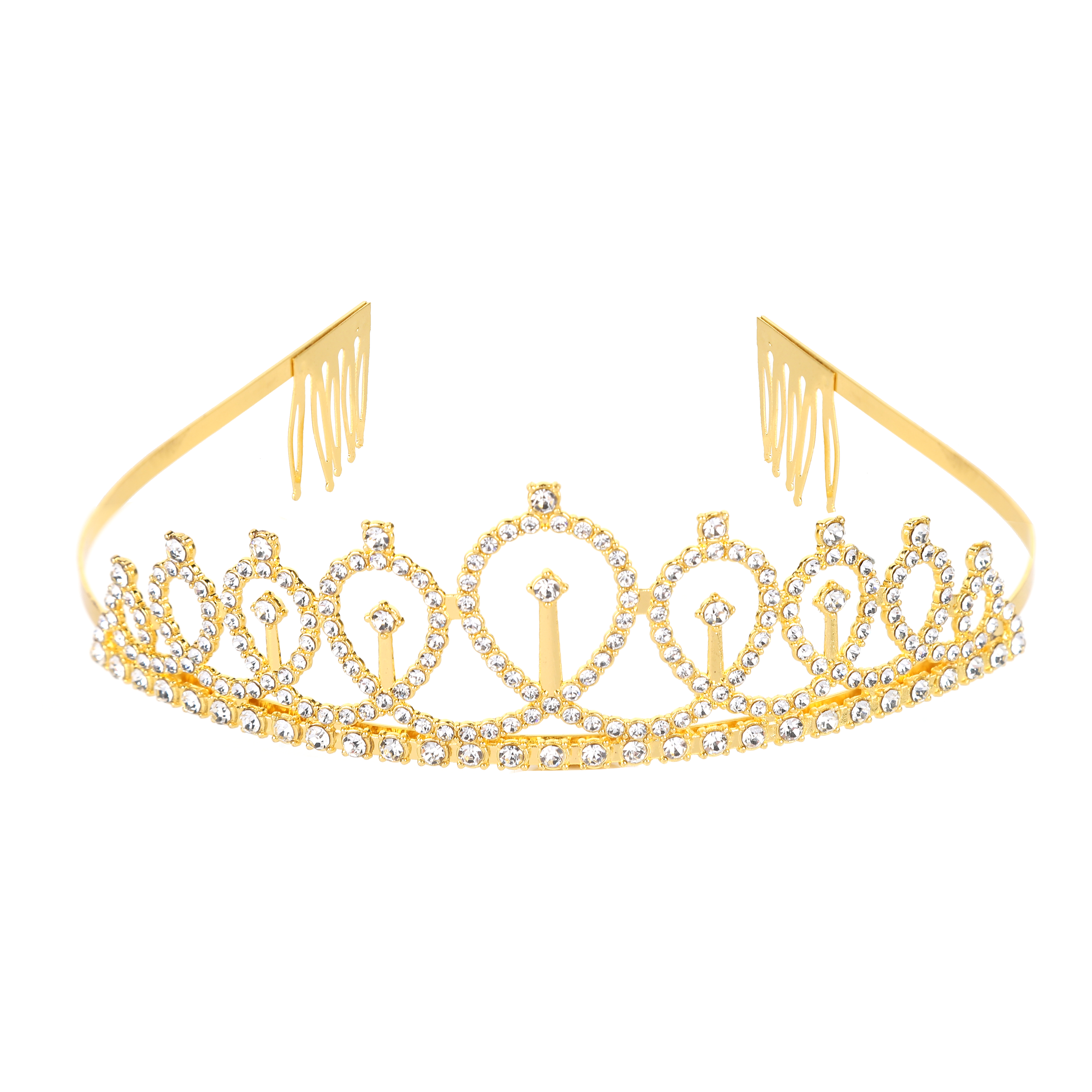 Ободок Корона, Мисс Совершенство, металл, Золото, 1 шт. 