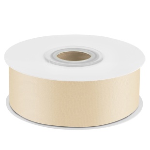 Лента атласная (2,5 см*22,85 м) Белое золото, 1 шт.