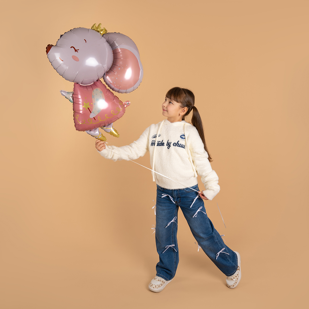 Шар (35''/89 см) Фигура, Мышка Принцесса, 1 шт. в уп.