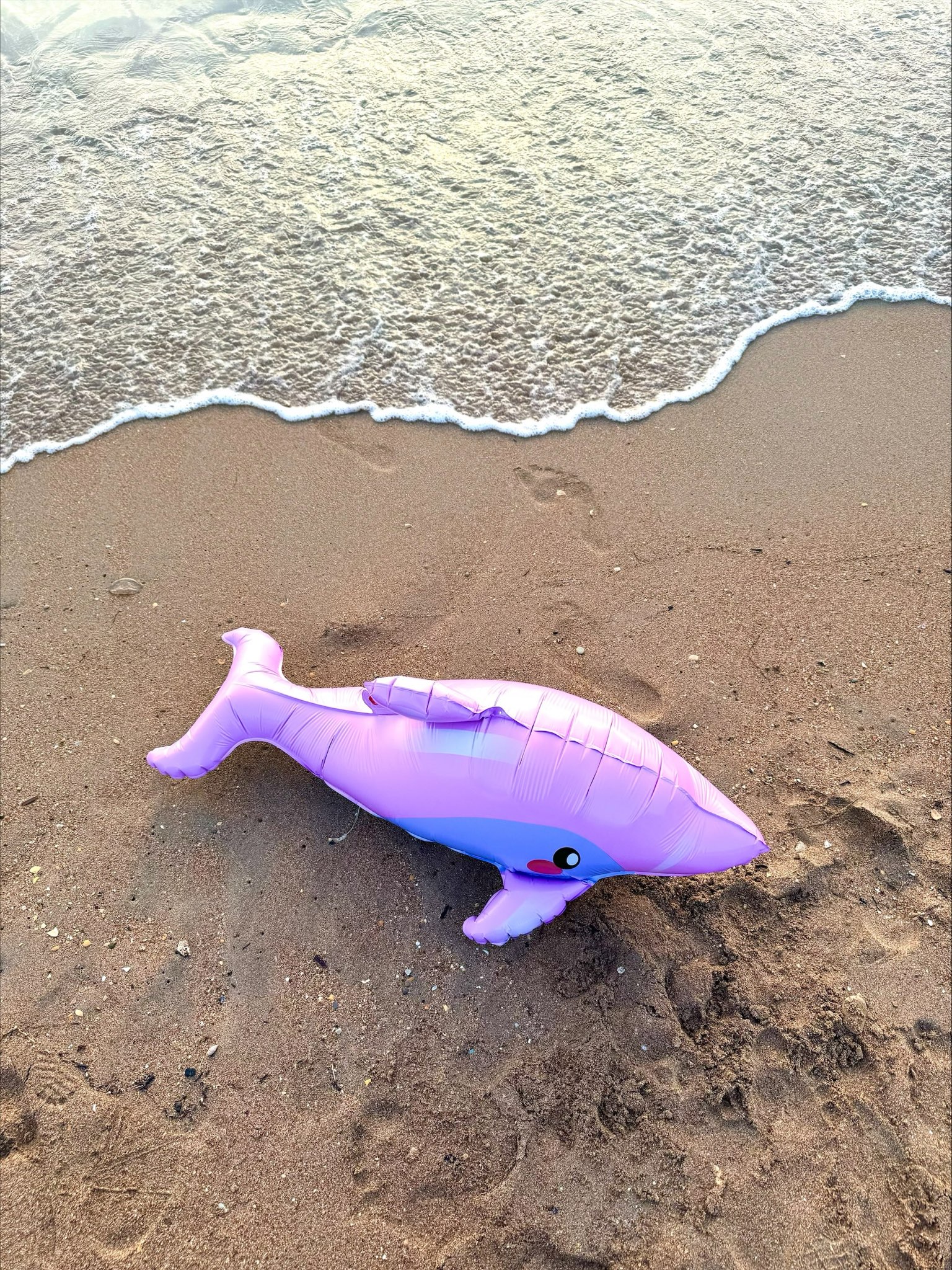 Шар (37''/94 см) Фигура 3D, Дельфин, Розовый, 1 шт.