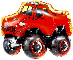 Шар (35''/89 см) Фигура, Джип Монстр-Трак, 1 шт. в уп.