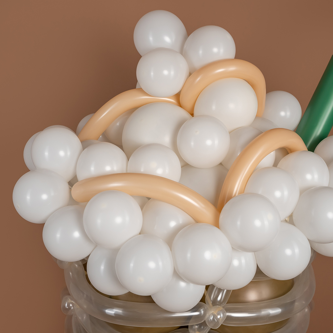 Шар (5''/13 см), Белый, пастель, 100 шт.