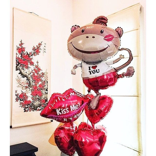 Шар (23''/58 см) Фигура, Губы, Поцелуй меня, 1 шт.