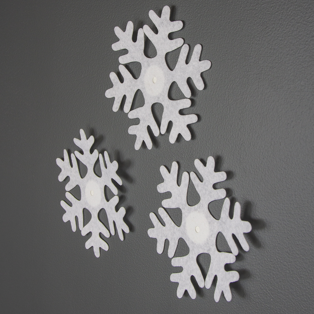 Декоративное украшение Снежинки Пушинки, 15 см, Белый, 5 шт.