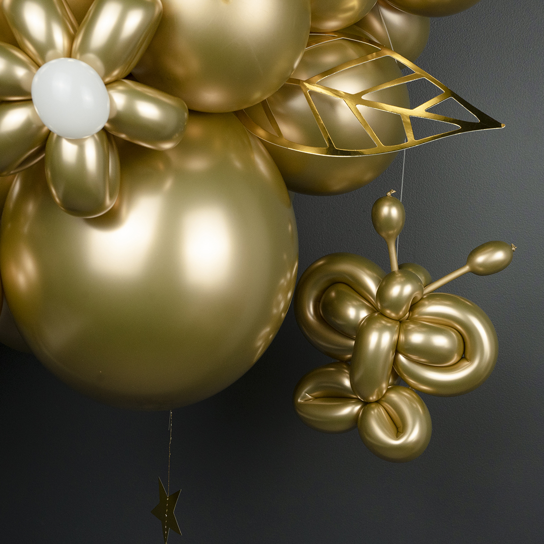 Шар (5''/13 см), Золото, хром, 50 шт.