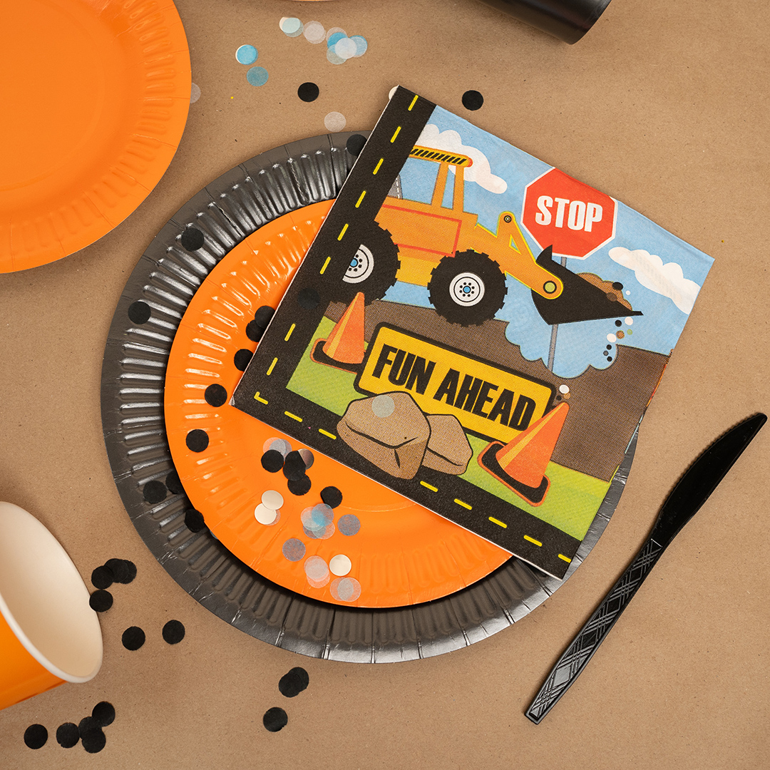 Сервировочные салфетки, Детская спецтехника, 33*33 см, 12 шт.