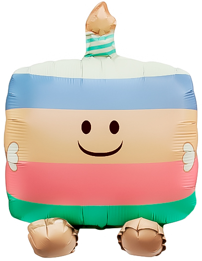 Шар 3D (24''/61 см) Милый тортик, Сатин, 1 шт.