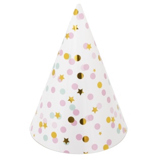 Колпаки, Конфетти, Нежный микс, 16 см, 6 шт. в упак. 