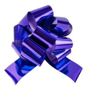 Бант Шар, Фиолетовый, Металлик, 21 см, 1 шт. в упак. 