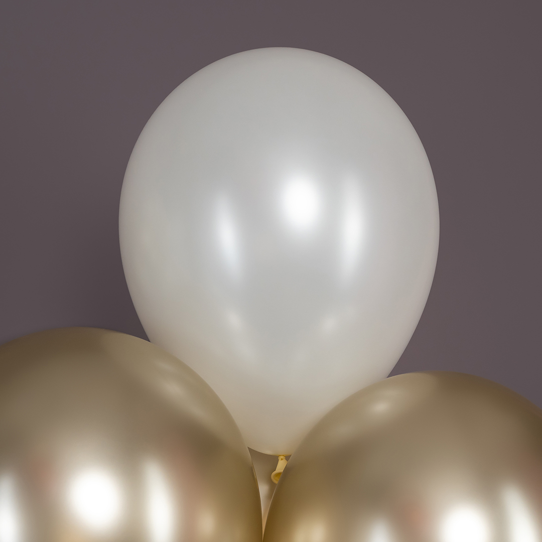 Шар (12''/30 см), Устрично-белый (806), шелк, 12 шт.