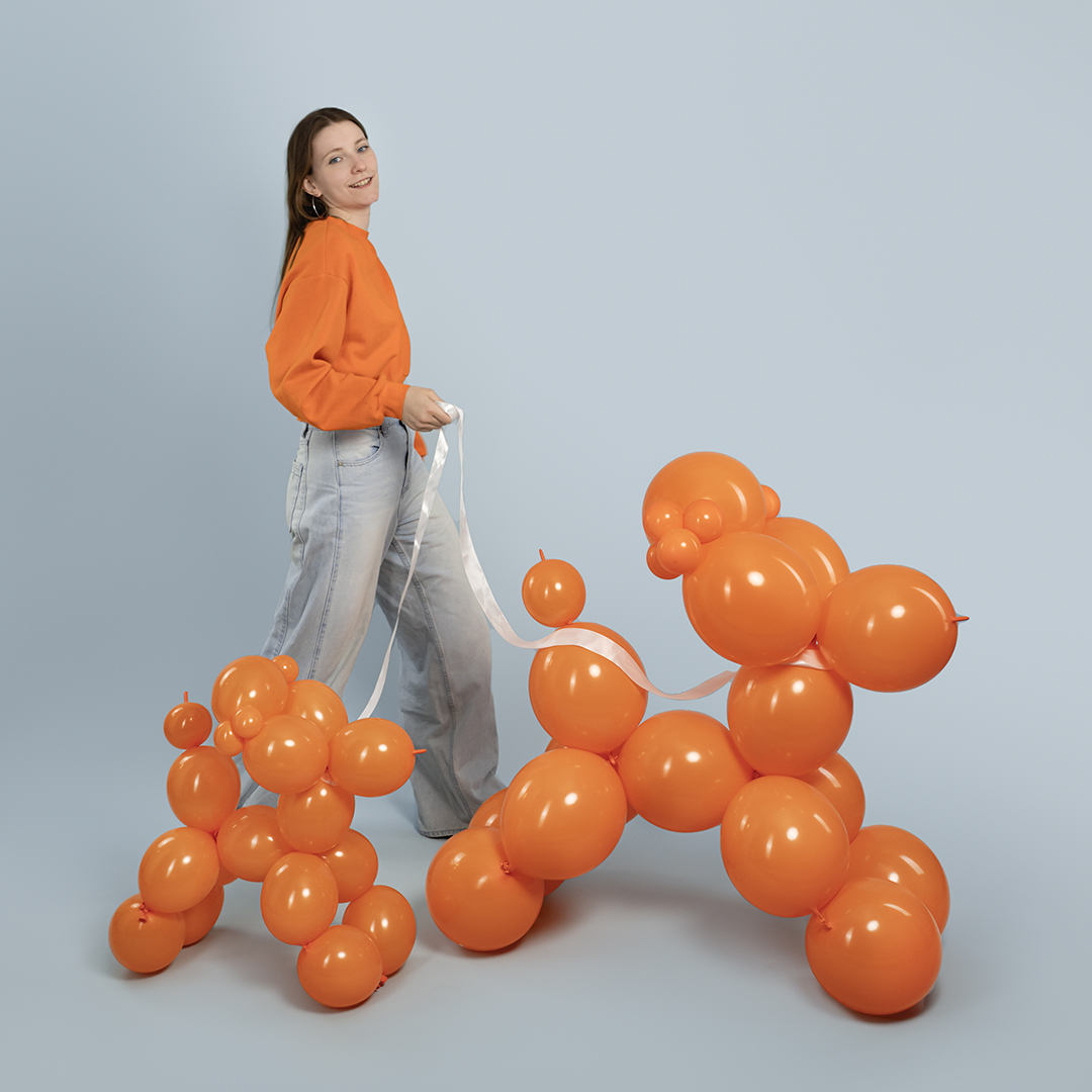 Шар (12''/30 см) Линколун, Оранжевый, пастель, 50 шт.