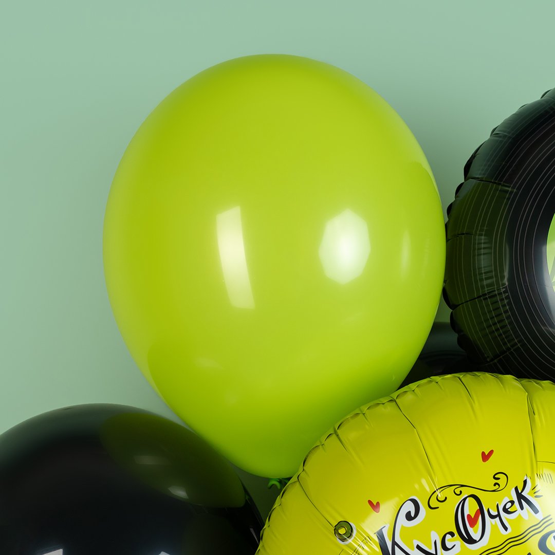 Шар (12''/30 см), Лайм, пастель, 100 шт.